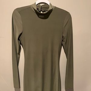 ARMY GREEN WINDSOR CUTOUT BODYCON DRESS